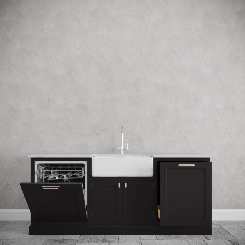 Double Belfast Sink Run Freestanding Kitchens by Crusoe